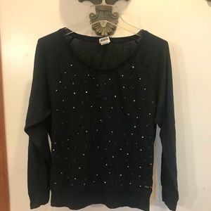Victoria’s Secret PINK Black Rhinestone top
